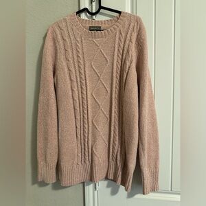 Style & Co. Pink Cable Knit Sweater
